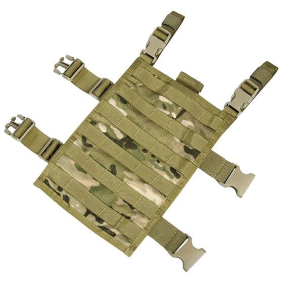 Flyye Plateforme de cuisse rectangulaire MOLLE MultiCam