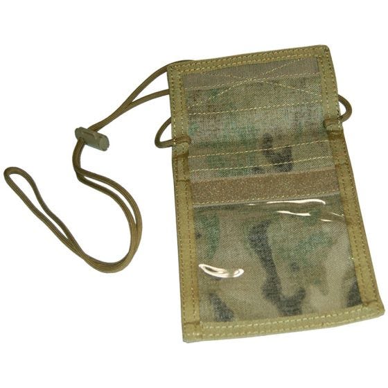 Flyye Portefeuille pour carte d'identité à mettre autour du cou MultiCam