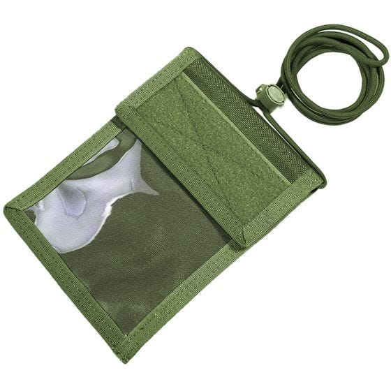 Flyye Portefeuille pour carte d'identité à mettre autour du cou Olive Drab