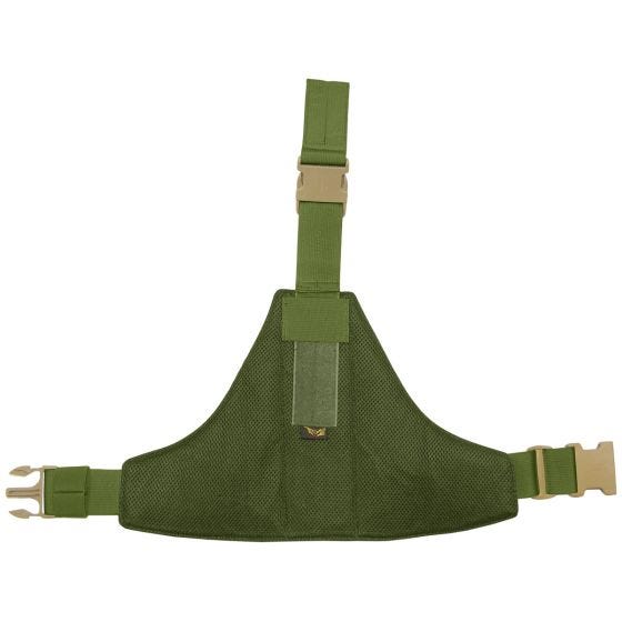 Flyye Plateforme de cuisse triangulaire MOLLE Olive Drab