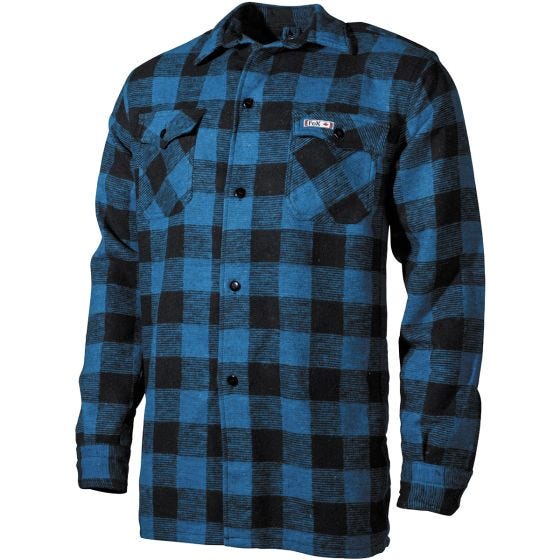 Fox Outdoor Chemise bûcheron à carreaux bleue/noire