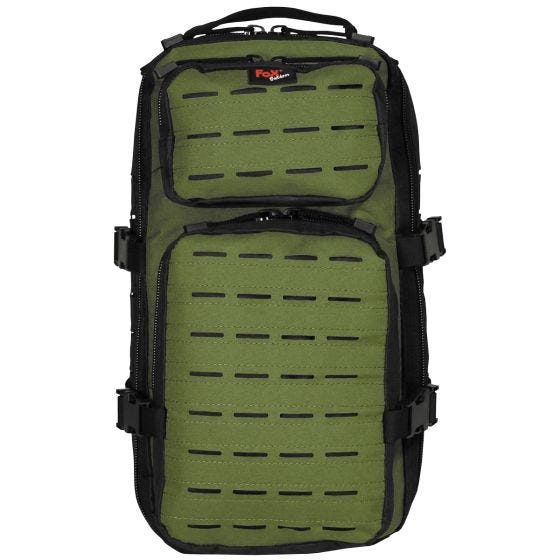 Fox Outdoor Sac à dos Assault-Travel noir/OD Green