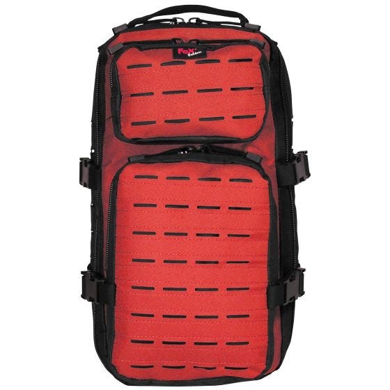 Fox Outdoor Sac à dos Assault-Travel noir/rouge