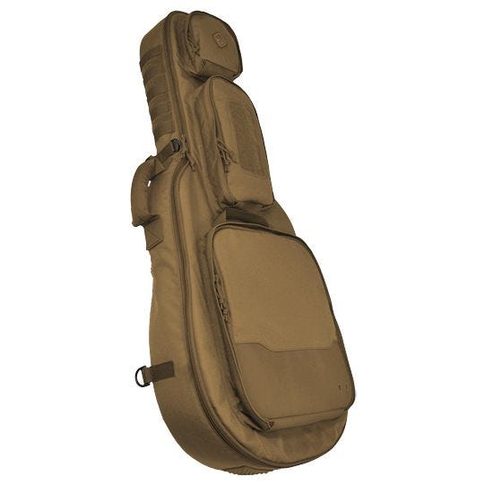 Hazard 4 Fourreau à fusil rembourré Battle Axe en forme de guitare Coyote