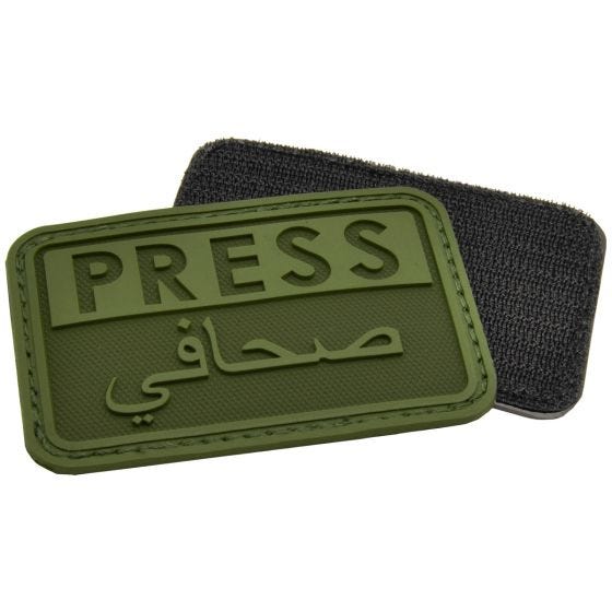 Hazard 4 Écusson 3D avec inscription Press en anglais/arabe OD Green