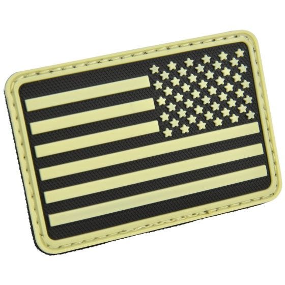 Hazard 4 Écusson pour bras droit drapeau des USA Glow in the Dark