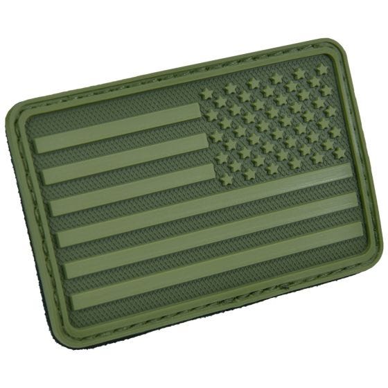 Hazard 4 Écusson pour bras droit drapeau des USA Olive Green
