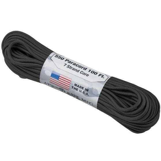 Atwood Paracorde Rope 550 lbs noire