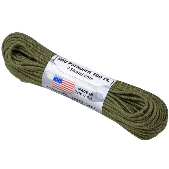 Atwood Paracorde Rope 550 lbs Olive Green