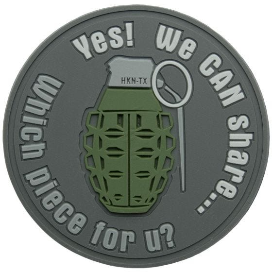 Écusson Helikon We Can Share Grenade Gris