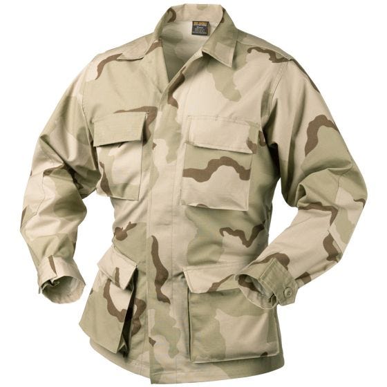 Helikon Véritable chemise BDU en coton Ripstop Desert tricolore