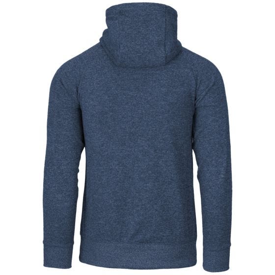 Helikon Sweatshirt à capuche tactique Covert à fermeture Éclair chiné bleu