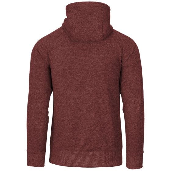 Helikon Sweatshirt à capuche tactique Covert à fermeture Éclair chiné rouge