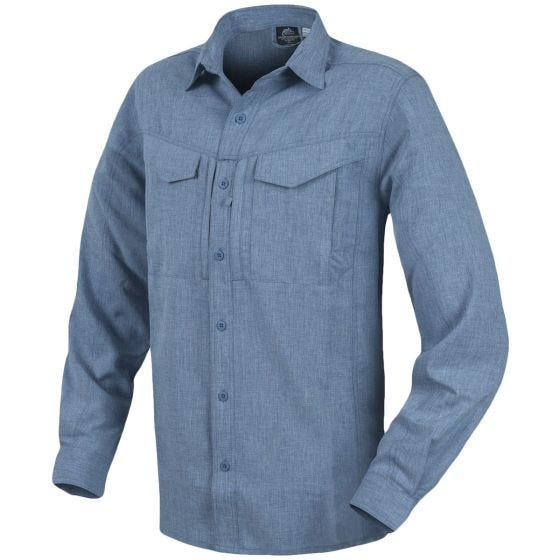Helikon Chemise Defender Mk2 Gentleman à manches longues chinée bleue