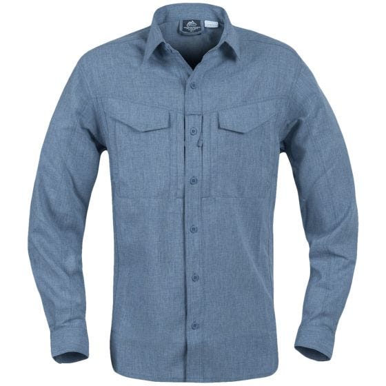 Helikon Chemise Defender Mk2 Gentleman à manches longues chinée bleue