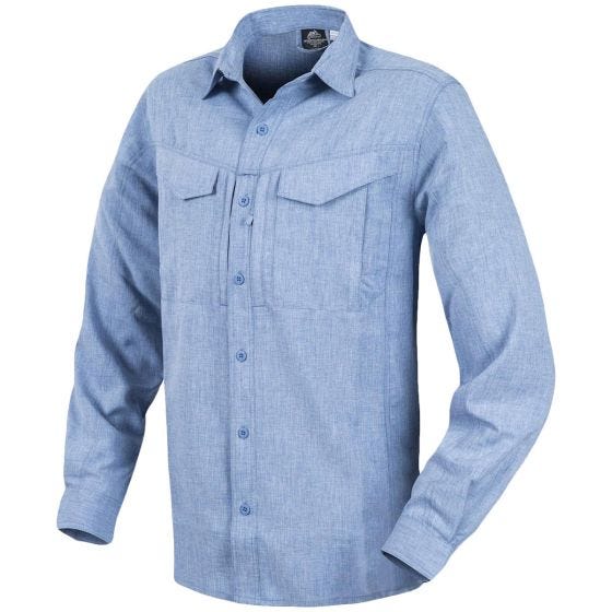 Helikon Chemise Defender Mk2 Gentleman à manches longues chinée bleu clair