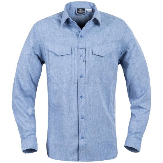 Helikon Chemise Defender Mk2 Gentleman à manches longues chinée bleu clair
