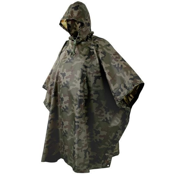 Helikon Poncho en Ripstop imperméable PL Woodland