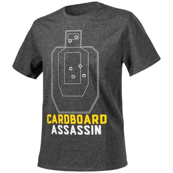 Helikon T-shirt Cardboard Assassin chiné noir-gris