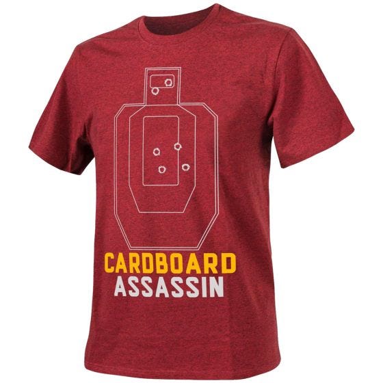 Helikon T-shirt Cardboard Assassin chiné rouge
