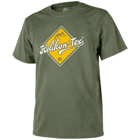 Helikon T-shirt Road Sign avec panneau routier Olive Green