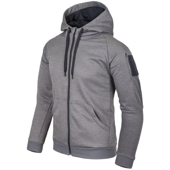 Helikon Sweatshirt à capuche Urban Tactical à fermeture Éclair chiné gris