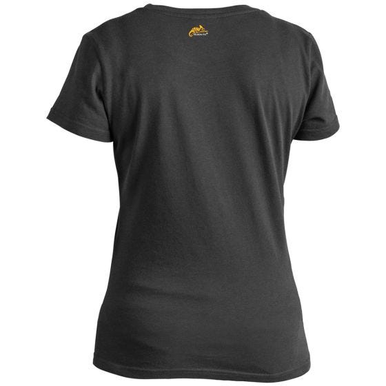 Helikon T-shirt pour femme à motif coeur en caméléons noir