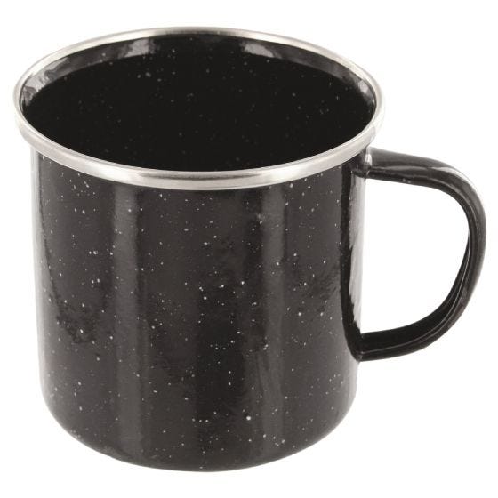 Highlander Tasse émaillée Deluxe noire