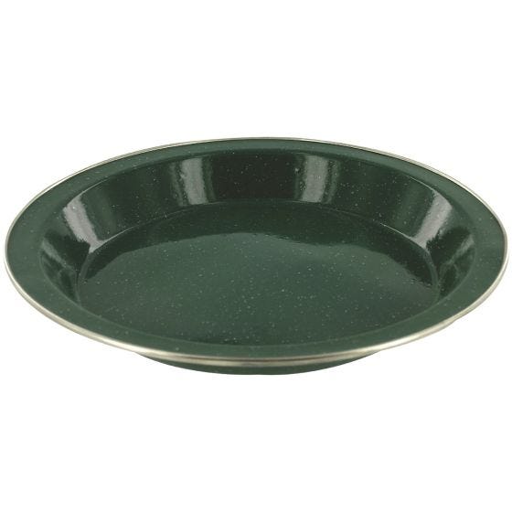 Highlander Assiette émaillée Deluxe verte