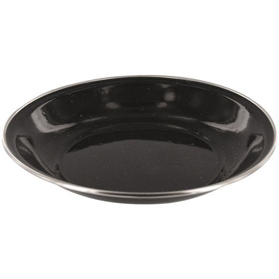 Highlander Assiette creuse émaillée Deluxe noire