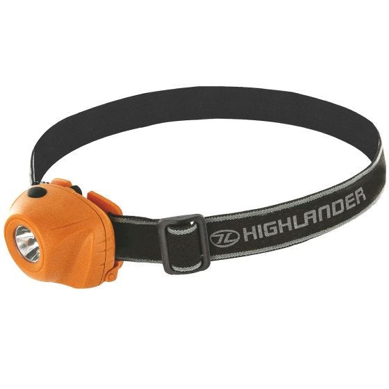 Highlander Lampe frontale Beam LED 1 W orange/noire
