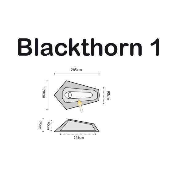 Highlander Tente 1 place Blackthorn vert Hunter/Orange Trim
