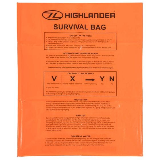 Highlander Sac de bivouac d'urgence orange