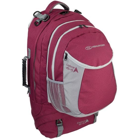 Highlander Sac à dos X-Plorer 45+15 L framboise