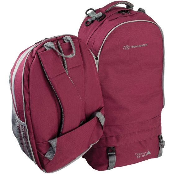 Highlander Sac à dos X-Plorer 45+15 L framboise