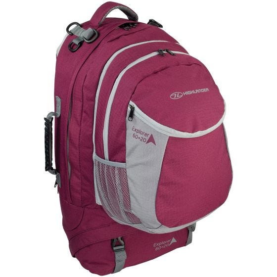 Highlander Sac à dos X-Plorer 60+20 L framboise