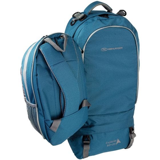 Highlander Sac à dos X-Plorer 60+20 L bleu-vert