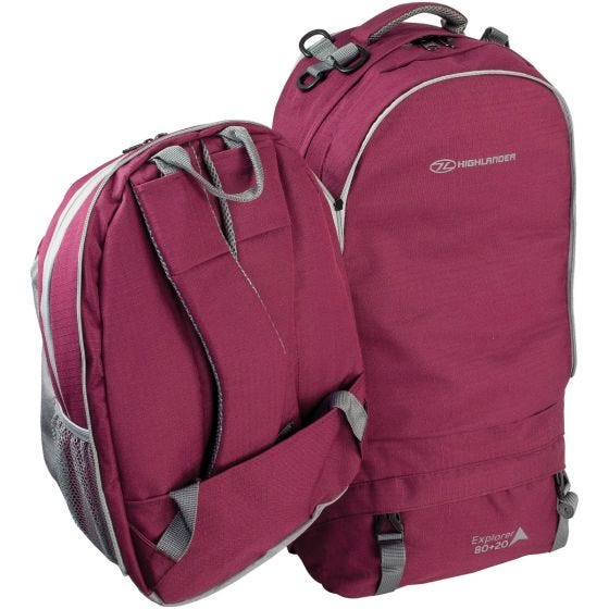 Highlander Sac à dos X-Plorer 80+20 L framboise