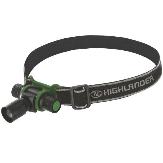Highlander Lampe frontale Focus LED 3 W noire/vert olive