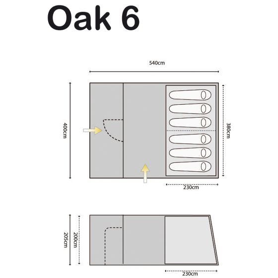 Highlander Tente 6 places Oak Imperial Blue