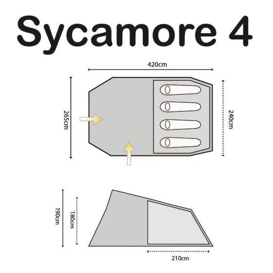 Highlander Tente 4 places Sycamore Meadow/Spring Green