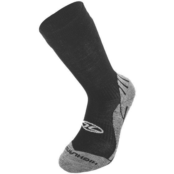 Highlander Chaussettes de randonnée en bambou noires