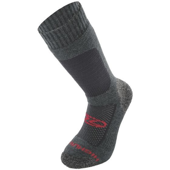 Highlander Chaussettes de randonnée en laine de mérinos Charcoal