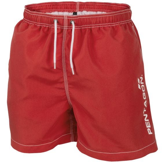 Pentagon Short de bain Hippocampus rouge