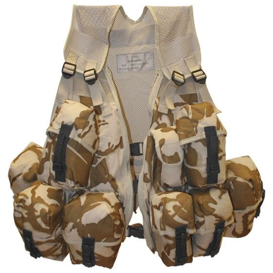 Highlander Gilet tactique d'infanterie à boucles à dégagement rapide DPM Desert
