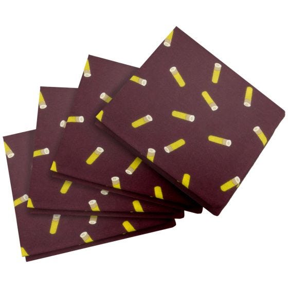 Jack Pyke Lot de 4 mouchoirs de poche à motifs cartouches Wine