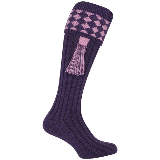 Jack Pyke Chaussettes de chasse Harlequin violettes/mauves