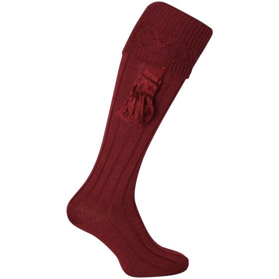 Jack Pyke Chaussettes de chasse unies bordeaux