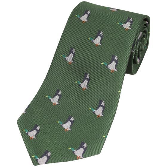 Jack Pyke Cravate à motifs canards verte