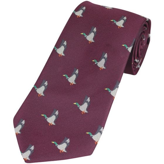 Jack Pyke Cravate à motifs canards Wine